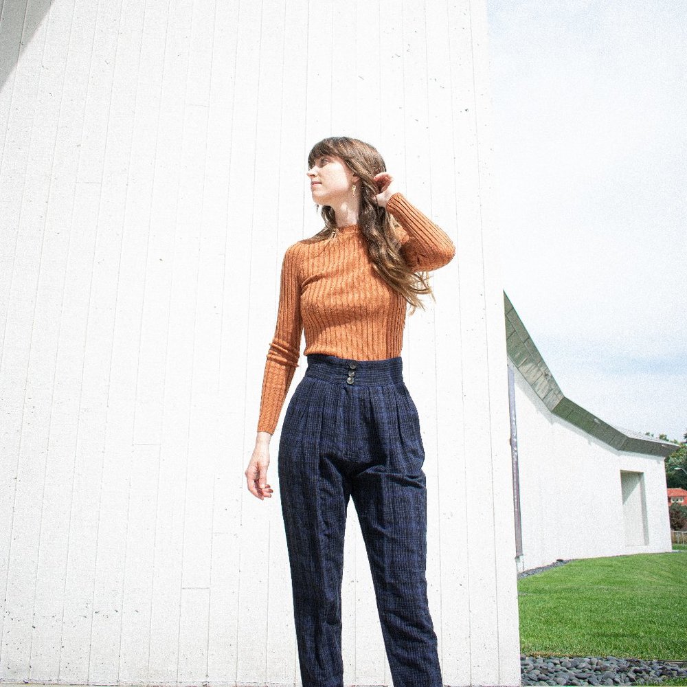 Diarte Valley Ribbed Sweater in Cognac